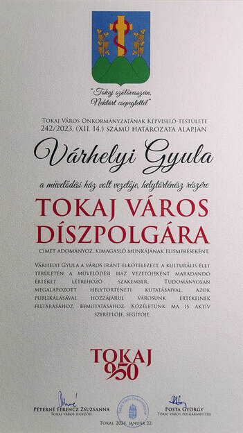 Citizen of Honor, Tokaj