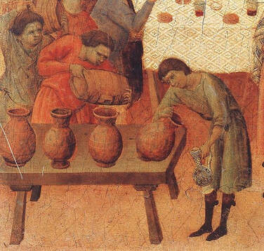 Duccio di Buoninsegna (~1260-1319) Kánai menyegző