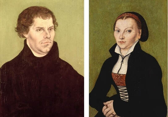 Lucas Cranach (1472-1553): Martin Luther and his wife, Katharina von Bora